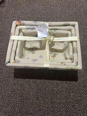 3 Disney Winnie The Pooh Fabric-Lined Nursery Baskets~S/M/L, NWT, Vintage - Image 1 of 3