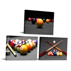 Billiards Canvas Wall Art Pool Table Pictures Leisure Sport Painting Snooker 