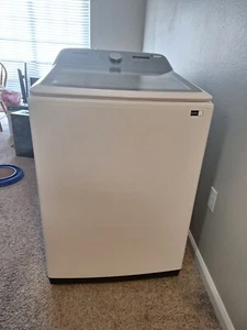 Set of Freestanding White Samsung Smart Washer and Dryer - Picture 1 of 24