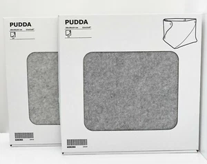 2er Set - Ikea PUDDA Aufbewahrungsbox Korb Filz Stoff 11x11x9" grau passend für Eket NEU - Bild 1 von 8