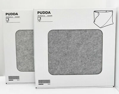 КОМПЛЕКТ из 2 - Ikea PUDDA коробка для хранения корзина войлок ткани 11 x 11 x 9 «серый подходит Eket новый - Изображение 1 из 4