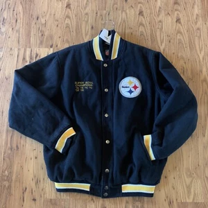 NFL Pittsburgh Steelers Mantel Herren Gr. L. Schwarz Super Bowl Champion Jacke - Bild 1 von 10