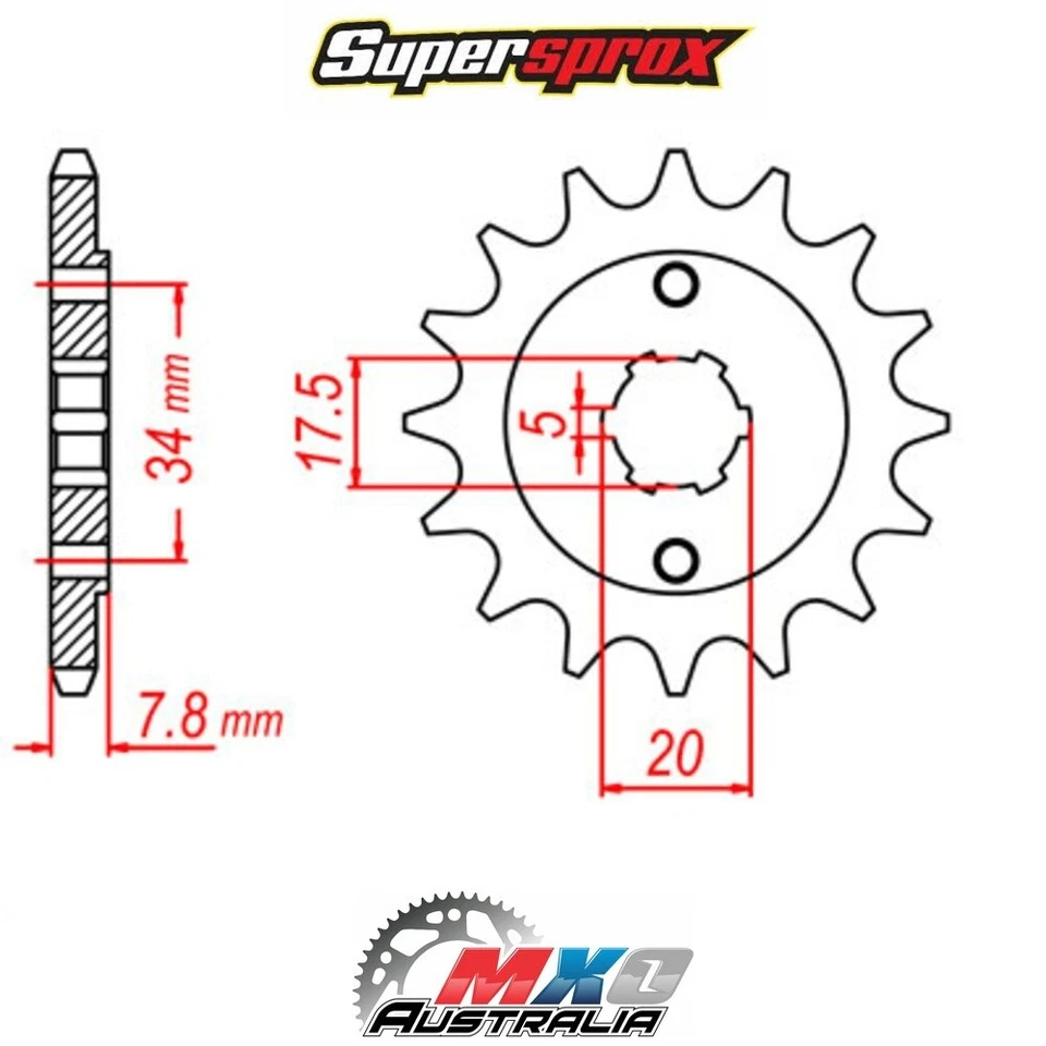 Supersprox Front Sprocket 13T for Honda XL250R 1987 >520 - Image 1 of 1