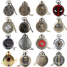 Antique Style Quartz Pocket Watch with Necklace Chain Unisex Christmas Gifts