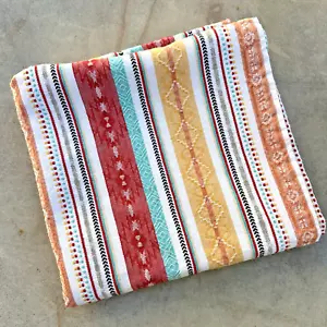 Design Imports Southwest Tablecloth 47x45 Mesa Stripe Jacquard Colorful Dining - Picture 1 of 3