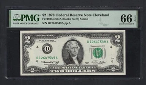 United States-Federal Reserve 2 Dollars 1976 Fr#1935-D (DA Block) UNC Grade 66 - Picture 1 of 2