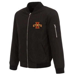 NCAA Iowa State Cyclones JH Diseño Ligero Nylon Chaqueta Bomber Negra - Imagen 1 de 3
