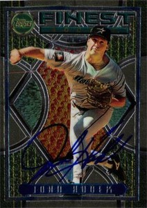 John Hudek autographed baseball card (Houston Astros, SC) 1995 Topps Finest #9