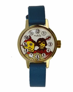 NOS Ruhla Moving Eyes Comic Character Wristwatch, East Germany / DDR ca. 1960 - Picture 1 of 4