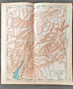 VTG 1955 Italy - Trentino C.E.T. Atlas Geography Map Orig 12" x 13" C29-8 - Picture 1 of 3