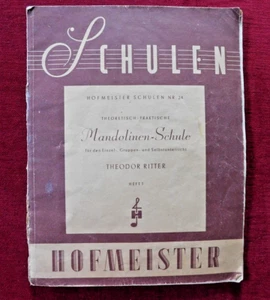 😎Hofmeister Schulen Nr. 24 Mandolinen Schule 1951 Theodor Ritter Heft 1 - Bild 1 von 5