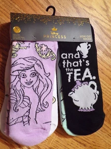 PRINCESAS DISNEY~ Calcetines de Corte Bajo~ Paquete de 10~ Zapatos para Mujer Talla 4-10~NUEVOS con Etiqueta - Imagen 1 de 2