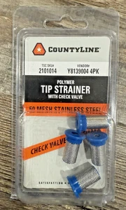 New Countryline Blue 50 Mesh Tip Strainer Stainless Steel 4 Pack for Sprayer Tip - Picture 1 of 1