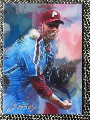 Limited 38/50 2020 Roy Halladay #6 "Art Card" Edward Vela Signed READ DESCRIPT - Image 1 of 3