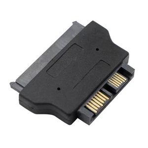 Black SATA 15+7 22PIN Female To 13PIN Male Plug Converter Adapter Connector - Picture 1 of 7