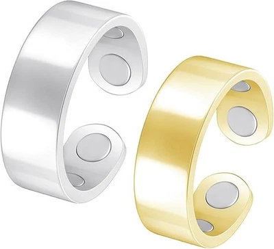 Magnetische Ringe 2 Stück Kupferringe Vital Ring Magnetfeldtherapie Damen Herren - Bild 1 von 4