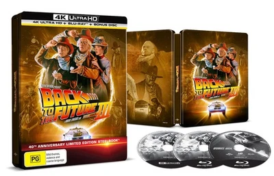 BRAND NEW Back To The Future Part 3 - STEELBOOK (4K UHD Blu-Ray, 1990) *PREORDER - image 1 of 3