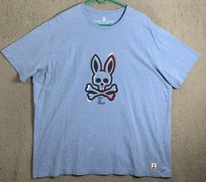 Psycho Bunny Shirt Mens Robert Godley Short Sleeve Pullover Pima Cotton Blue 2XL - Picture 1 of 13