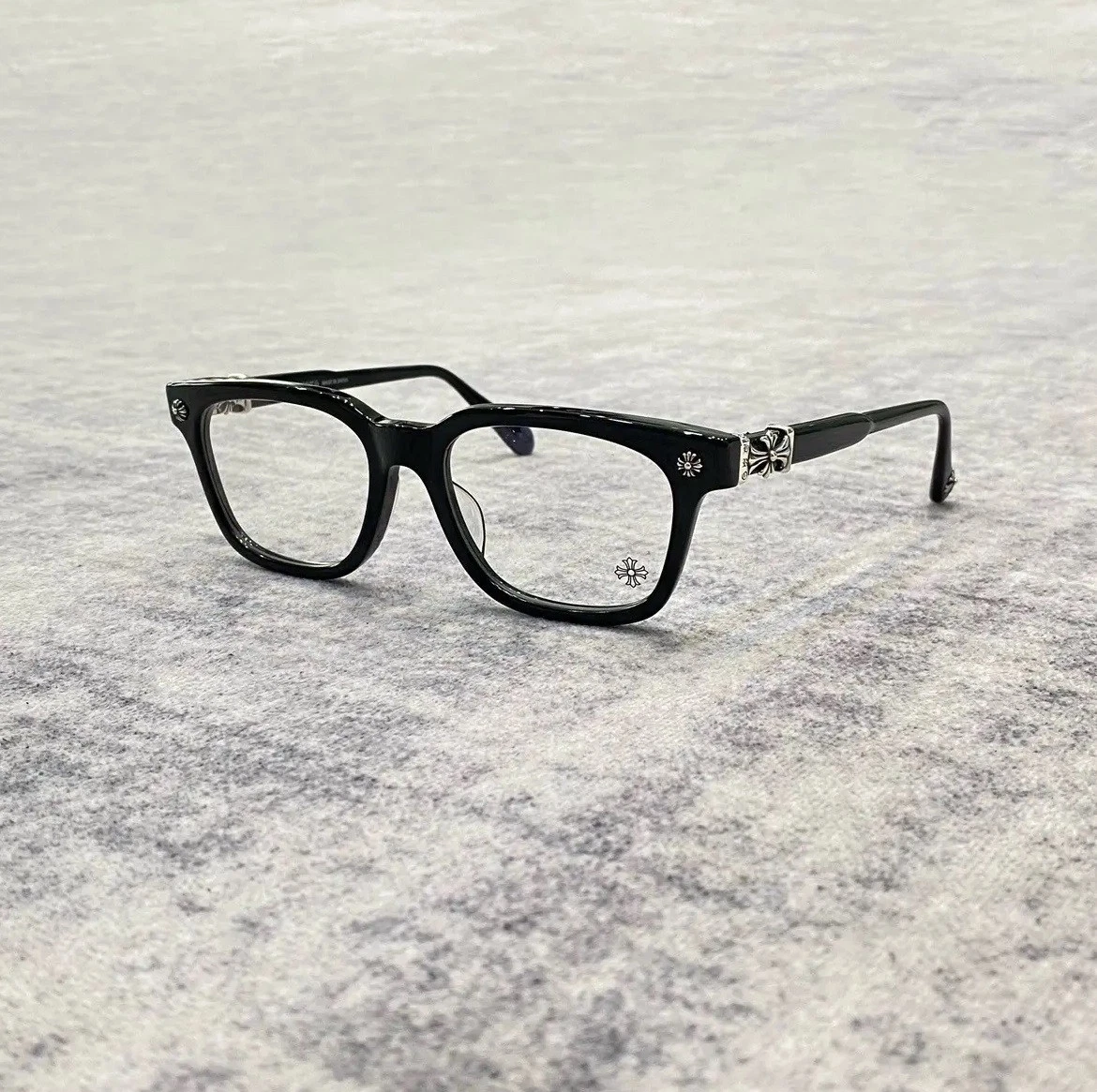 Chrome Hearts COX UCKER Black&Silver Glasses Frames Unisex | eBay