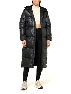 Adidas Women Sportswear BIG BAFFLE DOWN Coat. Color: Black. Size S. New - Imagen 1 de 17