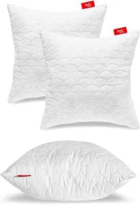 Kopfkissen Bettkissen Gestepptes 2er Set Antiallergisch AntiMilbe 80x80 Softimi - Bild 1 von 4