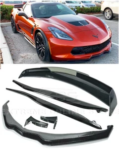 Z06 Stage 3 CARBON FLASH Full Body Kit W/ LIGHT WickerBill For 14-19 Corvette C7 - Picture 1 of 12