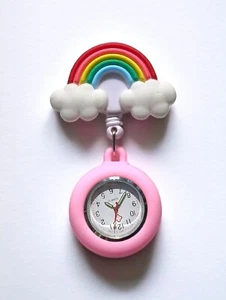 Rainbow Nurse Fob Watch - Colorful and Retractable for Nurse, Doctors - Picture 1 of 3