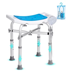 VEVOR Sedile per Doccia Sgabello da Bagno Carico max. 226,8kg Altezza Regolabile - Photo 1/12