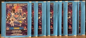 2022 PANINI NFL STICKERS 10 PACKS WITH 5 STICKERS PER PACK +1 CARD NEW 👀 - Picture 1 of 1