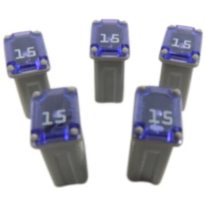 Cartucho de soplo lento Micro 15 amperios fusibles SBFC-M tipo paquete de 5 gris PEC 3113 - Imagen 1 de 2