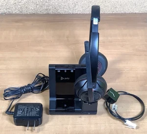 Plantronics Poly Savi W8220T ~ Stereo Office Wireless Headset W8200B ~ FREE SHIP - Zdjęcie 1 z 3