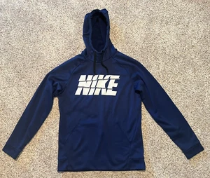 NIKE MEN'S DRI-FIT HOODIE - SMALL - NAVY BLUE - Picture 1 of 1
