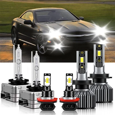 For Mercedes-Benz SL550 2009-2012 Combo HID LED Headlight Hi/Lo Fog Light Bulbs - Image 1 of 4