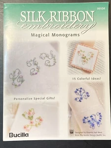 Bucilla Silk Ribbon Embroidery Magical Monograms Patterns & Transfers Booklet - Picture 1 of 5