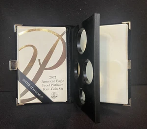 2002 US Mint PLATINUM 4-Coin Bullion Set Outer/Inner Boxes and COA - NO COINS - Picture 1 of 6