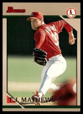 1996 Bowman T.J. Mathews St. Louis Cardinals #255 - Image 1 of 2