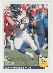 1992 Fleer #251 John Randle Football Card Minnesota Vikings