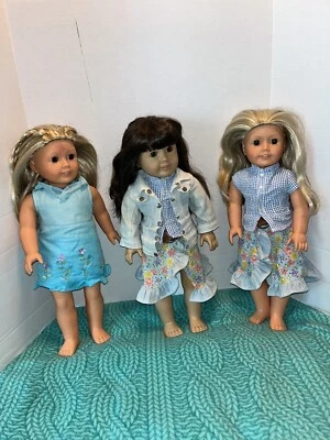 Pleasant Company American girl  Doll Lot Of 3 , Samantha  And 2 Kailey Dolls - Image 1 of 4