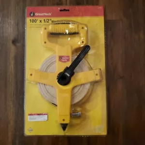 GreatNeck Open Reel 100' Tape Measure 100 ft. Tape Measure. New Old Stock! - Picture 1 of 6