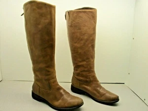 Luxury Rebel Tall Brown Back Zipper Riding Boots Women's Size 38 - Picture 1 of 9