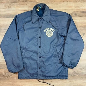 Vintage 50er 60er Champion Running Man NOTRE DAME Fleece gefütterte Trainerjacke blau USA - Bild 1 von 10