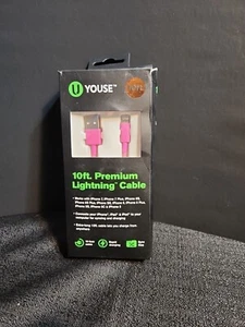 U Youse 10ft Premium Apple Charging Cable - New - Picture 1 of 5
