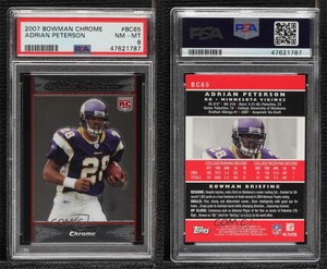 2007 Bowman Chrome Adrian Peterson #BC65 PSA 8 Rookie RC