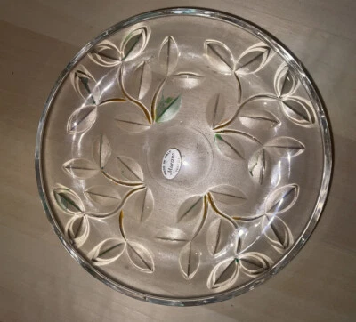 "Plato de vidrio transparente hojas de Murano de 6,5""" Foto 1 de 4