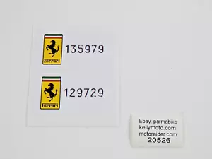 1987-1990 FERRARI TESTAROSSA TOOL SERVICE KIT ROLL BAG PART NUMBER STICKER LABEL - Foto 1 di 2
