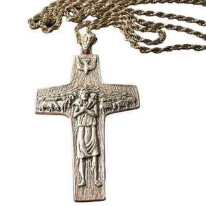 Pope Francis Original Pectoral Cross - Good Pastor Crucifix - Vedele - Picture 1 of 8