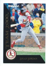 Brian Jordan 1992 Pinnacle Team 2000 Card #39; Nm-Mint; St. Louis Cardinals