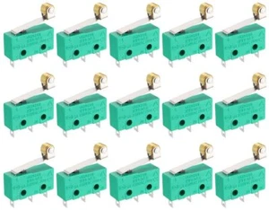 15pcs KW4-3Z-3 SPDT NO NC Momentary Hinge Lever Limit Switch Microswitch US B1 - Picture 1 of 3
