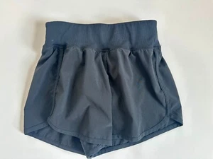 Zella Girls Size L (10-12)  Black Stretch Waist Lined Athletic Running Shorts - Picture 1 of 2