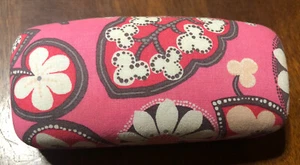 Vera Bradley Hard Eyeglass Clam Case Blush Pink Glasses Sunglasses RETIRED NICE - Picture 1 of 6